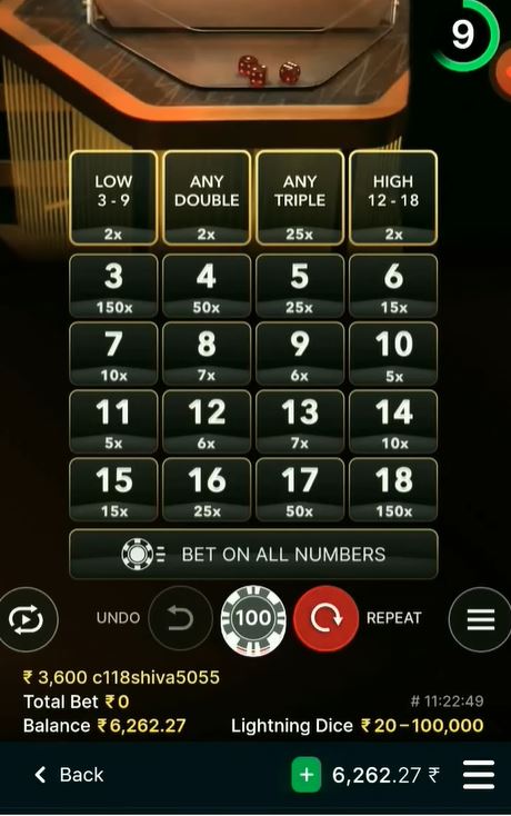 11Winner casino interface screenshot 5